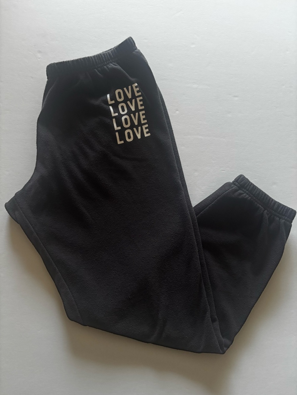 Spiritual Gangster Soft Black Sweatpants‎ with 'LOVE' Graphic